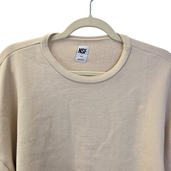 NSF Cropped Tie Waist Sweatshirt Size Large - Picture 4 of 6